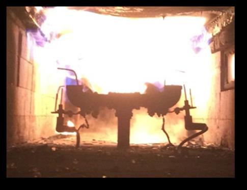 Panel tunnel fire test