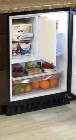 24 Marvel Refrigerator and Freezer with MaxStore Utility Bin Model # ML24RF**** Certified to meet ENERGY STAR requirements 24" Marvel Refrigerator and Freezer with Crescent Ice Maker and MaxStore