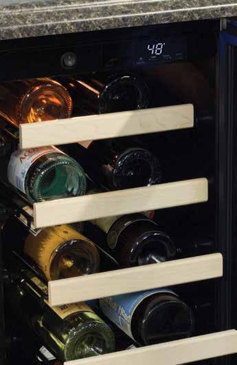 Thermal-efficient cabinet ensures optimum food preservation and energy efficiency while maximizing capacity Tinted, UV-resistant dual pane glass door protects wine from damaging ultra-violet light