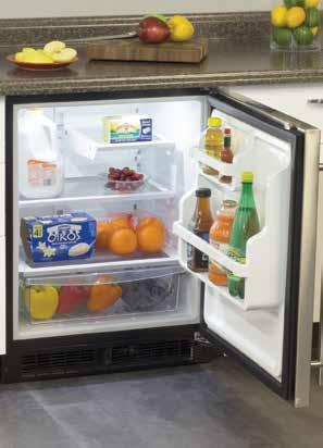 Low Profile Beverage Centers 52 24" Marvel Low Profile All Refrigerator ADA Height Model # MA24RA**** Certified to meet ENERGY STAR requirements Dynamic Cooling Technology delivers rapid cooldown and