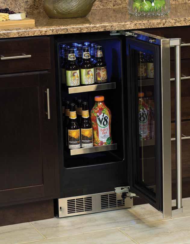 15" Marvel Professional Beverage Center Model # MP15BC**** Certified to meet ENERGY STAR requirements Luxury-Class Features Dynamic Cooling Technology delivers rapid cooldown and the industry s best