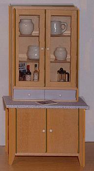 It is also possible to combine units, including the double tall display unit to make a modern dresser which can then be combined with other, fitted kitchen units (see photograph on the left.