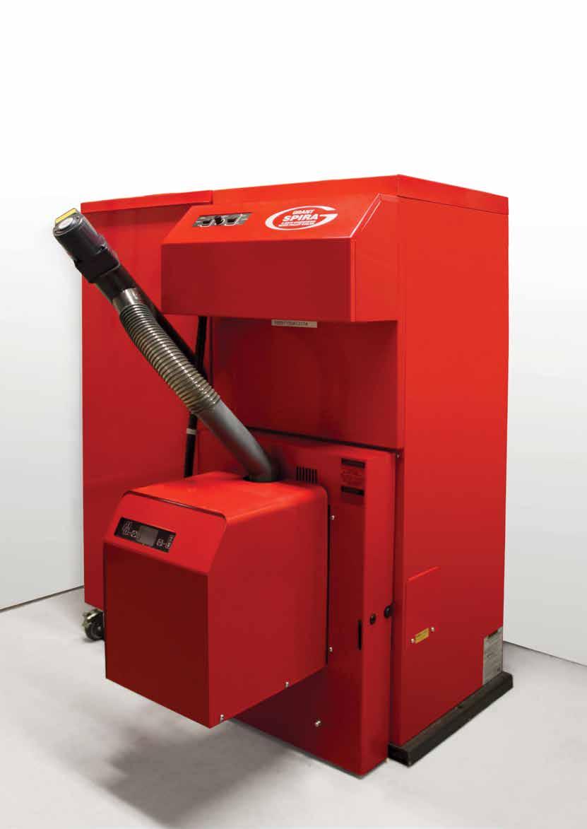 Grant Wood Pellet Boiler and accessory range High efficiency condensing biomass boilers, flues, vacuum systems and pellet stores Boiler outputs from 5-72kW Award winning condensing heat exchanger