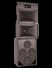The low frequency punch is provided by a KPT-MWM dual 1-inch high efficiency, horn-loaded woofer enclosure, aided by a separate single 8-inch Tractrix Horn-loaded mid-bass device, the KPT- 3 MB.