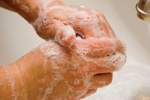 Hand Washing Procedures Hands should be washed in the following manner: 1. Open spigot/faucet and wet hands and exposed portions of arms with 100-110 F water. 2.