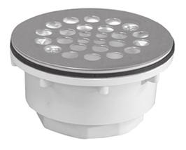 D41001 2 PVC Shower Drain with SS Strainer & Receptor Base 15 D41600 2 PVC Offset Shower Stall Drain with SS Strainer 5