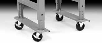 Adjustable Legs Now you can adjust workbenches to meet changing work