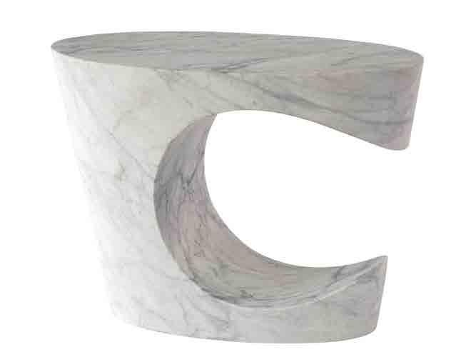 FC100501 furniture cover 100500 C Table in Carrera Marble WIDTH 25 (64cm) DEPTH 12 (30cm) HEIGHT 18 (46cm) The marble used is a