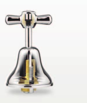Instead of squashing a seal between the jumper and the seat each time you close the tap, these valves use highly polished ceramic discs that slide over each other to open
