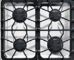 Cooktops Gas page 3 Gas Cooktop Features Sealed Gas Burner System