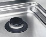 Gas-Through-Glass Cooktop Combines an easy-to-clean surface with the
