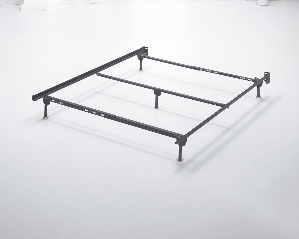 Queen Bolt-On Bed Frame B100-31 Sturdy metal bed frame supports queen mattresses and box springs. Bolts connect frame to most headboards.