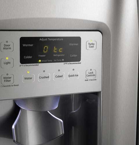 Feature: Controls Controls set the temperatures of the refrigerator and freezer