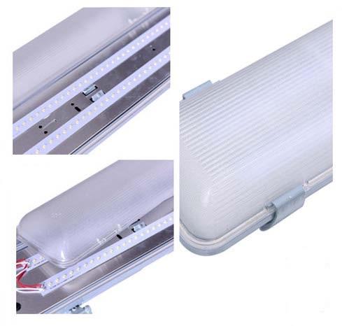 Extruded body in white polycarbonate fire retardant and self-extinguishing, high resistant against mechanical stress.
