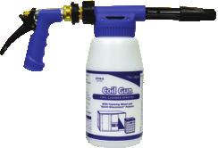 Utilizes a 2 quart capacity bottle and includes a foam wand as well as quick disconnect capability.