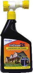 TriClean 2x is metal-safe, designed for rapid emulsion of soils from the coil.