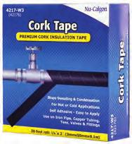 2 x 1/8 x 30 roll 4219-12 Cork-Tite Cork-Tite is an economically priced tape used to insulate cold pipes and stop condensation problems.
