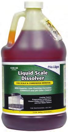 Water Treatment Liquid Scale Dissolver Liquid Scale Dissolver is a hydrochloric (muriatic) acid formulated to remove calcium scales from cooling towers and other water-cooled equipment.