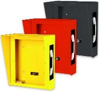 Accessories Enclosures Wall-mount Enclosures with Hood Provides surface-mounting for standard RED ALERT Flush-mount Telephones Models 236-001YL Yellow 236-001BK Black 236-001RD Red 236 Series Model