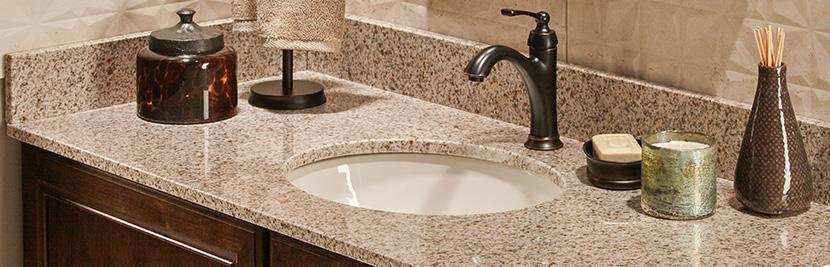 A vant Vanity Surfaces rejuvenate bathrooms with stunning color and natural texture.