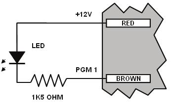 Figure 9 - Slave Keypad Standard Zone Wiring PGM (Programmable Output) The EliteSuite LED Keypad uses a programmable output (PGM) that will activate during an alarm condition.