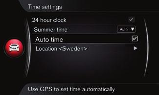 Kaip nustatyti laikrodį? Įprastame šaltinio MY CAR rodinyje paspauskite OK/MENU. Pasirinkite Settings (Nuostatos) > System options (Sistemos nuostatos) > Time settings (Laiko nuostatos).