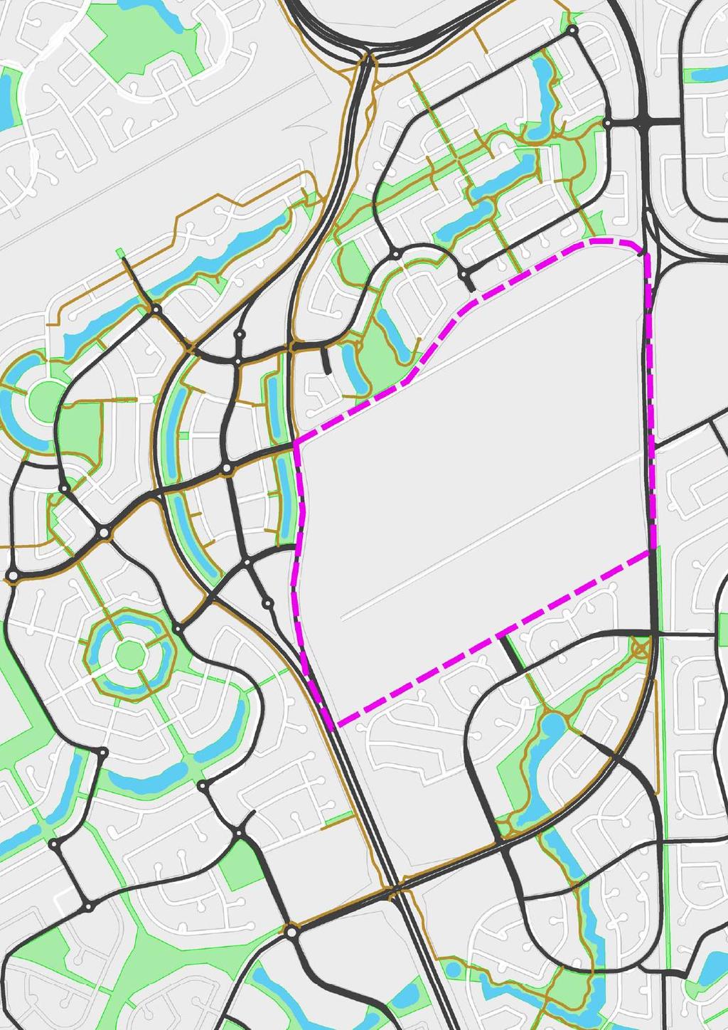 8 Existing Transportation Bridgwater Forest Networks Bridgwater Lakes averley est B LEGEND averley est B will eventually have patterns of roads and active transportation paths similar to those in