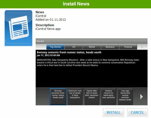 Subscriber Portal User Guide Adding TouchScreen Apps To add a TouchScreen app to the TouchScreen: 1.