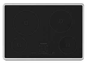 KECC607BSS KECC667BSS KICU500XSS 30" Electric Cooktop with 4 Radiant Elements and Touch Controls 12 /9 /6 Triple Ring Round Element 10 /6 Ultra Power Double Ring Round Element Even Heat Simmer on All