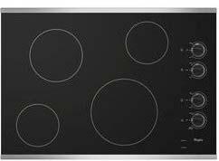 Right Front: 10" (2500W) Dishwasher Safe Knobs Hot Surface Indicator Light Built In Oven Compatible H: 3 3/4 W: 30 13/16 D: 24 3/4 Stainless Steel White 5.0 cu. ft.