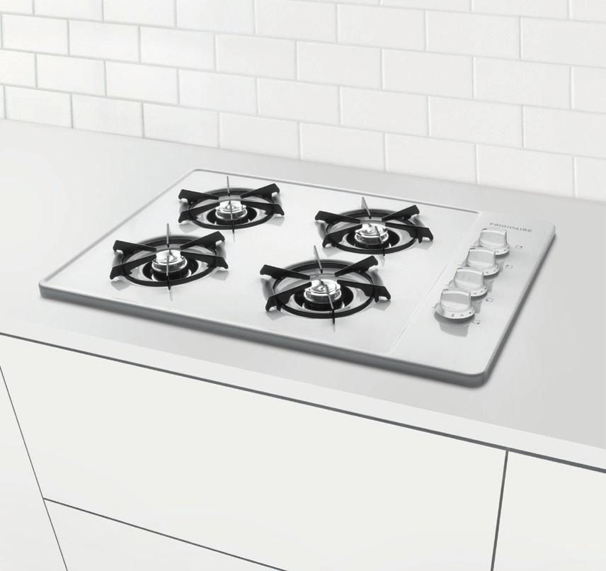 cooking temperature with our easy-to-use controls. Color-Coordinated Control Knobs White cooktops come with matching knobs.