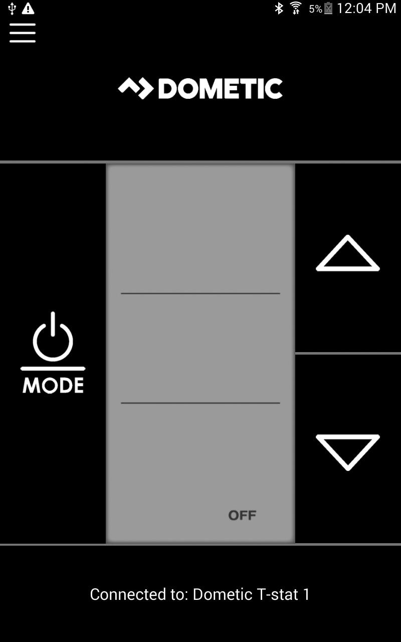 6. Upon successful connection, the app displays an interface similar to your CT thermostat. See FIG. 10. FIG. 10 7.