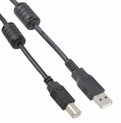USB supply cord Use a shielded USB supply cord (M5395) with A and B connectors, maximum length 3 m, with EMC ferrites on both sides.