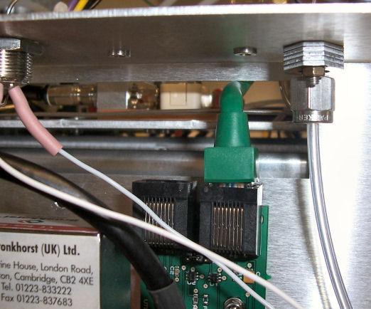 Unplug the green patch cable from the main control PCB (which routes to the