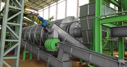 Citric bagasse dryer with multiple turns, installed at Citrus Juice, in Itajobi/SP - Brazil New industrial site with an area of 5000 m 2
