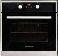 Black Glass & Stainless Steel A Energy Rating BUILT IN SINGLE OVEN Multifunction Oven 56 Litre Capacity Catalytic