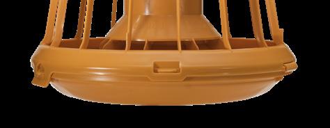 up until the feeder reaches the desired height for easy clean-out Hopper