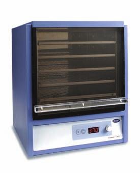Incubator, for microtitre plates, SI19 Compact unit Ideal for microtitre plates and Petri dishes Laminar flow air circulation Digital setting and display of temperature Convenient upward opening door