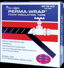 Perma-Wrap Foam Insulation Tape Perma-Wrap Foam Insulation Tape is formulated from the highest quality elastomeric thermal insulation material.