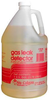 that forms bubbles when daubed on a gas leak. Non-corrosive, nonstaining, harmless to skin.