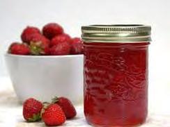 Strawberry jam and frozen strawberries are