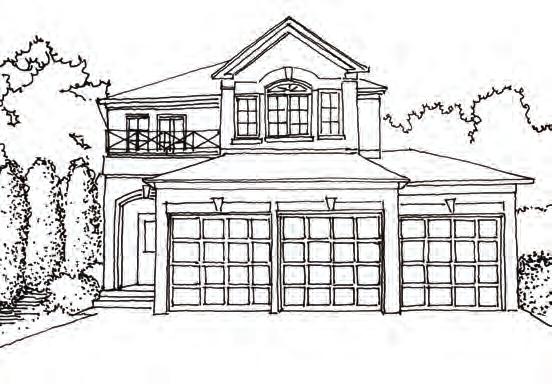 The design should incorporate one or more of the following techniques: a garage that is in scale with the structure Deemphasize the presence of the garage on the facade Select garage door colors and