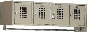 Mesh grid doors are a standard security feature allowing managers to see what is being stored in the lockers while also allowing ventilation to the lockers.