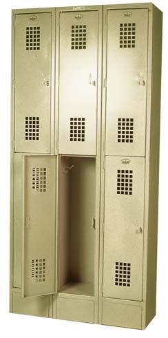 1 door lockers are used in environments where full length clothes are stored, an inside shelf is included for storage of books, hats, lunches, and other personal belongings.