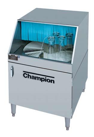 Champion CG Item#:73 Standard Features New 12" glass clearance accepts taller stemware New internal upper drain screen for improved filtration and ease of cleaning NEW Self flushing wash chamber
