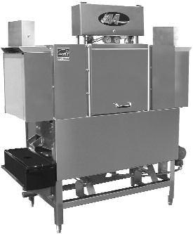 CMA Dishmachines EST-44H/R-L Item#:16 OPTIONAL VENT HOODS Model shown as Left to Right. Also available as Right to Left. Water Consumption Only.