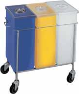 Will not chip, corrode or rust. Bins are available in White, Yellow and Blue, to color code for easy product identification. Clear, heavy duty, plastic lids are standard with all units.