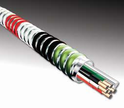 MC MC-Stat Cable MCI-A steel armor - Metal Clad Cable (Patent Pending) New type MC cable for health care applications featuring ColorSpec Features & Benefits Interlocking galvanized steel armor Green