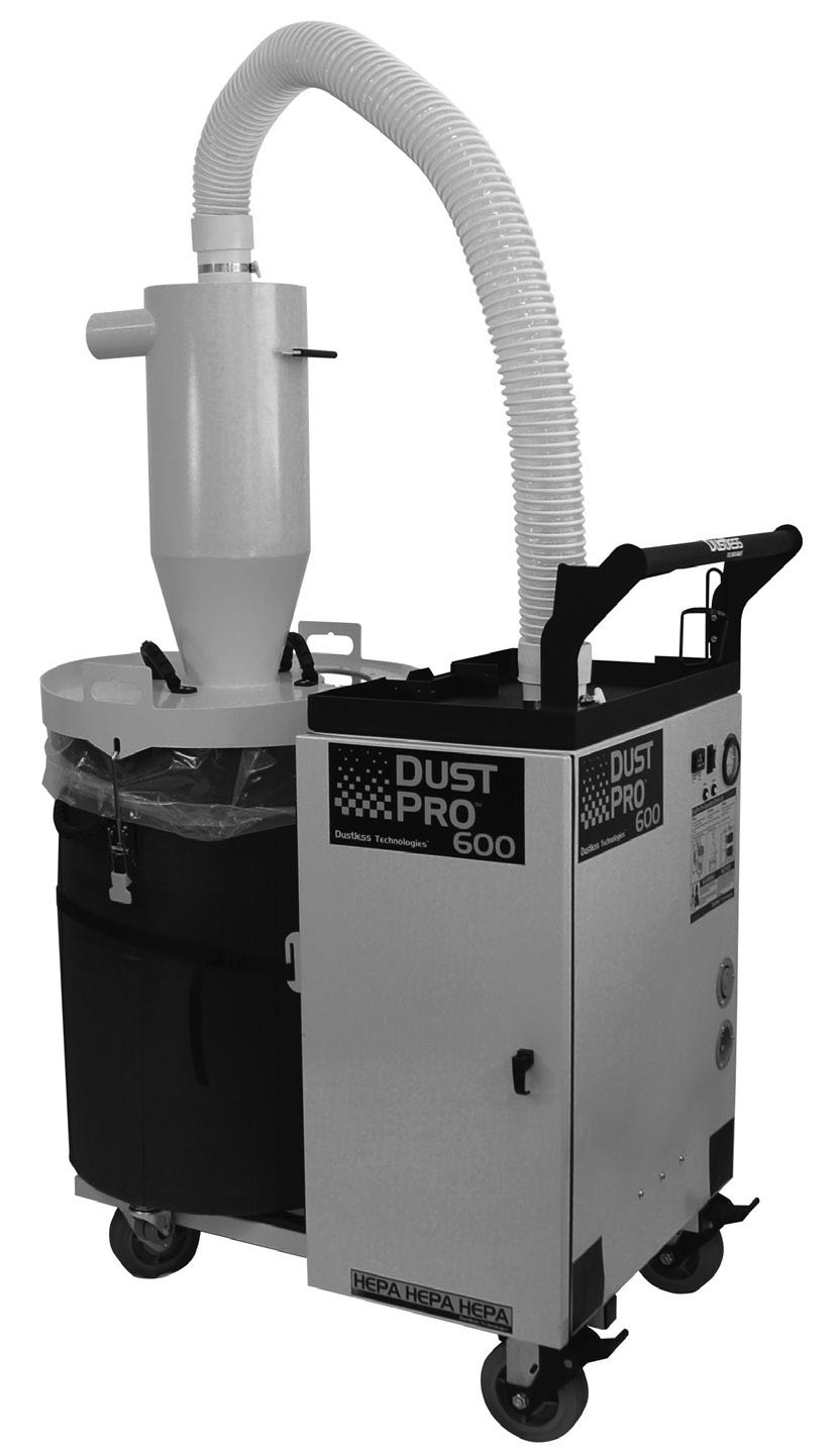 DUSTLESS DUSTPRO 600 VACUUM OWNERS MANUAL Write your serial number and model number below for your records. Model and serial numbers are found next to the plug.
