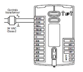 Installation Connecting Power The BACnet Thermostat requires an external, 24 volt AC power source. Use the following guidelines when choosing and wiring transformers.